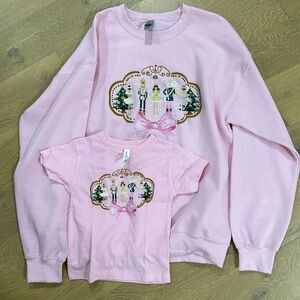 Nutcracker sweatshirt with mini tshirt